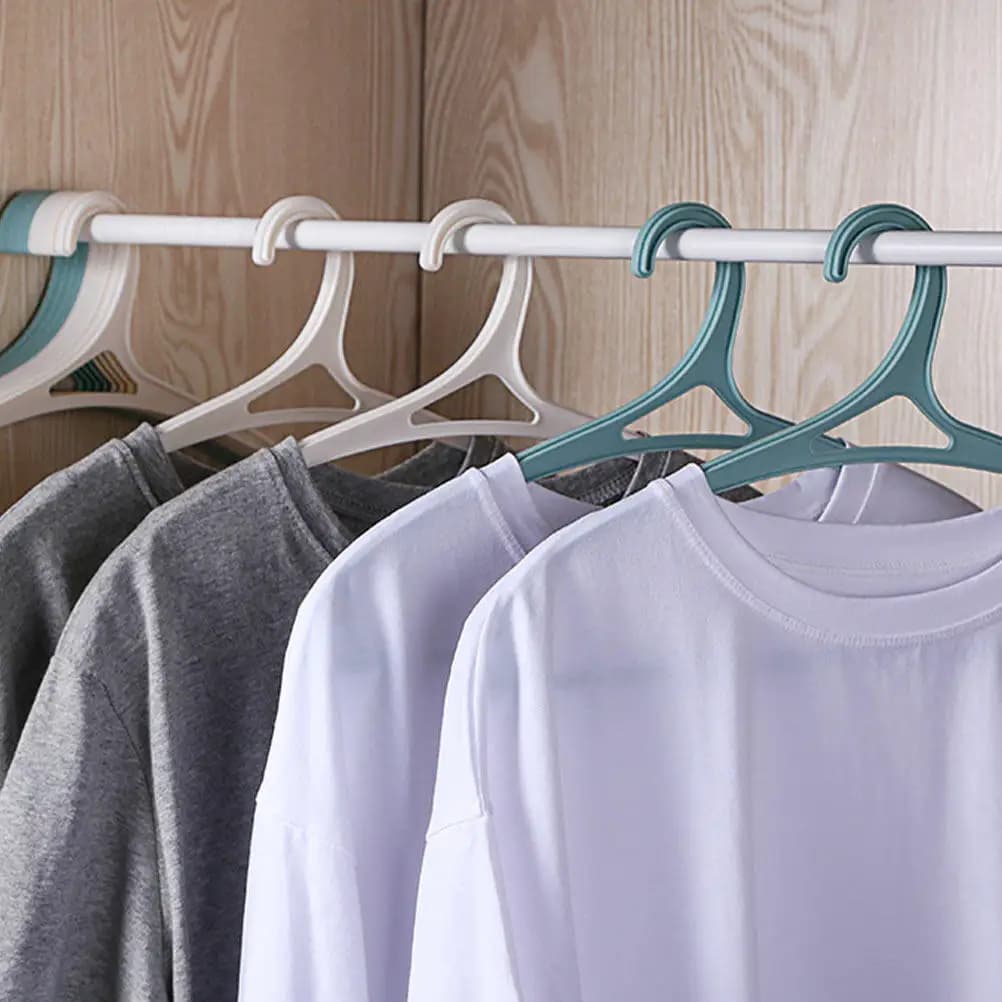 10Pcs Anti-Skid Clothes Hanger Strong Multipurpose Closet Hanger for Dry Use Balcony Drying Rack Home Clothes Storage Holder