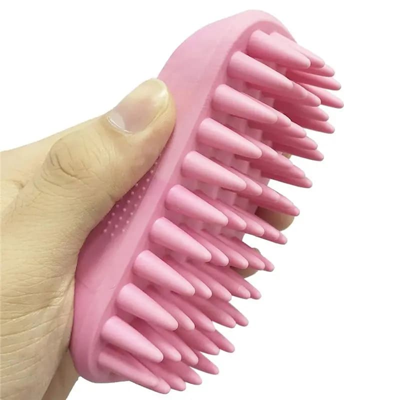 AEE8-Pet Shampoo Brush For Long & Short Hair Medium Large Pets Dogs Cats, Anti-Skid Rubber Dog Pet Mouse Grooming