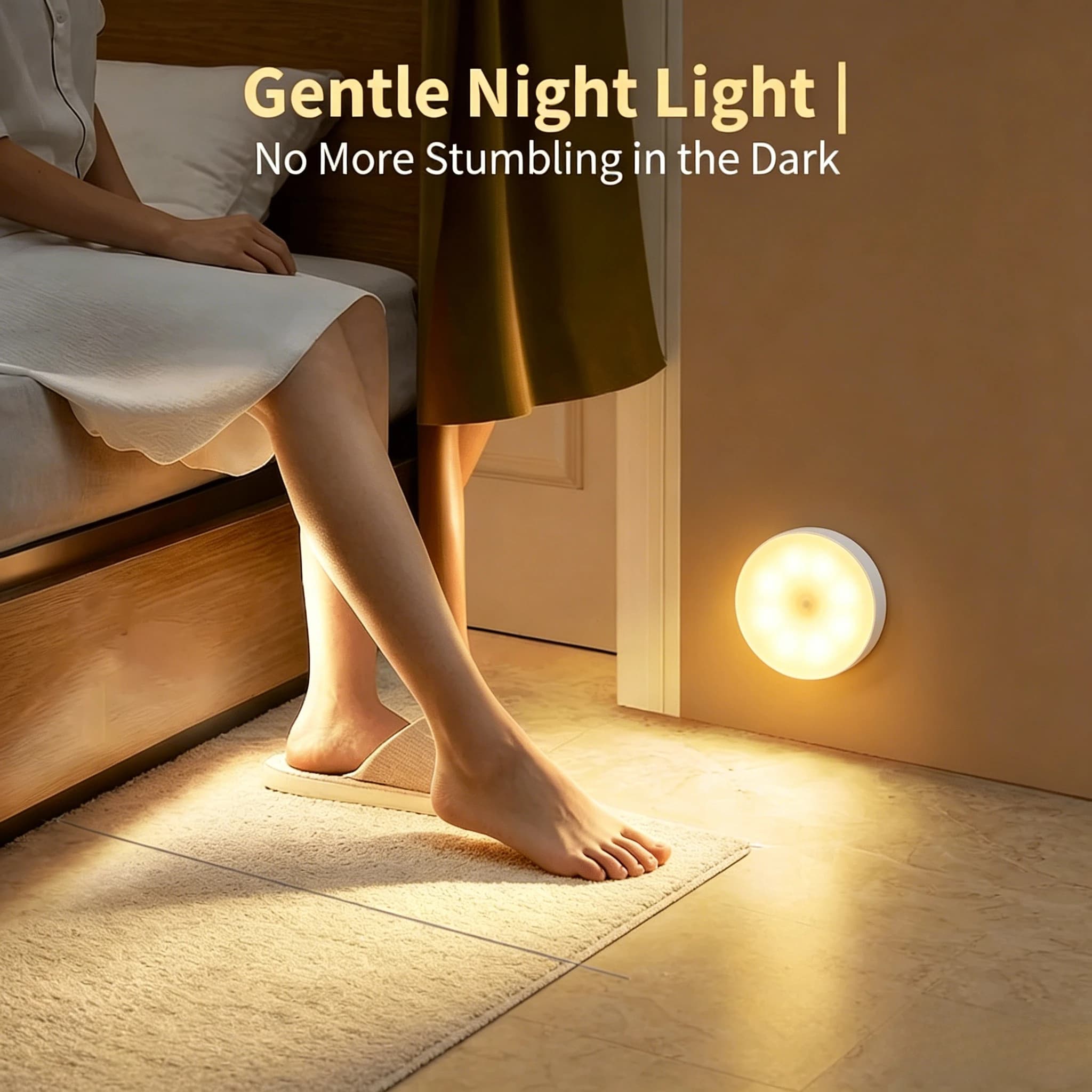 Luce notturna a LED con sensore di movimento PIR, ricaricabile tramite USB, per cucina, armadio, scala, luce wireless per ripostiglio