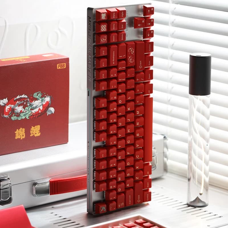 FBB KeyCap Red koifish Lucky Dog Profilo PBT DYE-SUB Per Cherry Tastiera meccanica Copritasto per regalo di Capodanno Accessorio per PC 1.7mm