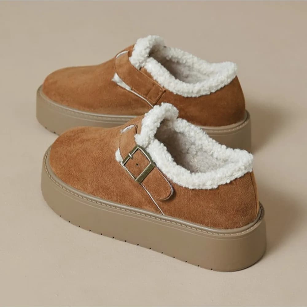 Stivaletti da donna invernali piccoli con suola spessa impilati che aumentano scarpe di cotone calde soffici scarpe singole da donna stivali da donna stivaletto