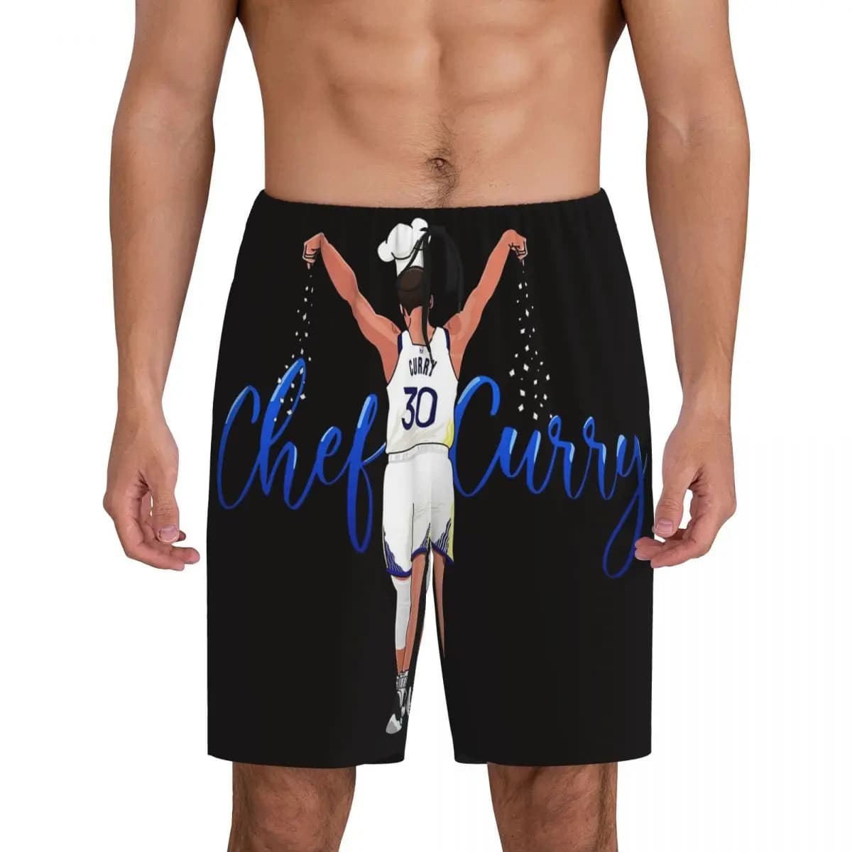 Custom Stephen Curry - Chef Curry Short Pajama Pants Men Sleepwear Sleep Lounge Bottom Shorts Sleeping Pants