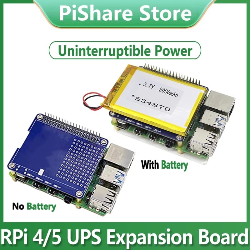 UPS Raspberry Pi 4/5 Continuity Group HAT Lithium Battery Module