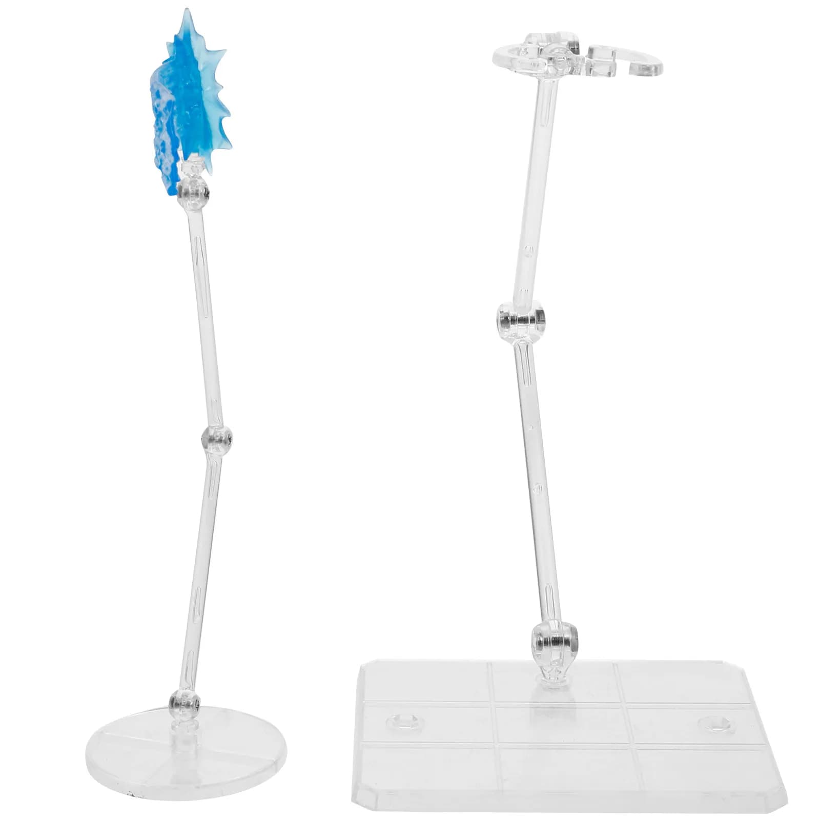 Set di Supporti Trasparenti per Action Figure, Base Stabile in Plastica, Supporto da Tavolo per Collezioni Anime