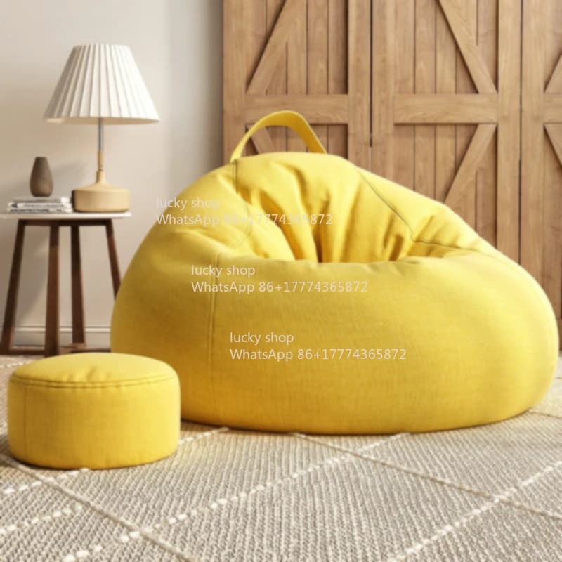 Sacco Lazy Sofa Single, Reclinable and Fitted for Sleeping, for Balcony, Bedroom, Living area, Small Apartment, Relax Tatami chair