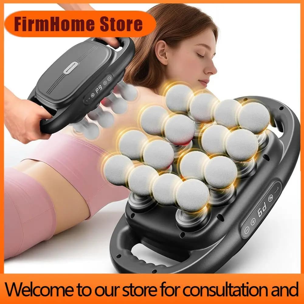 FirmHome StoreDeep Tissue Massage Gun With 99 Intensity Levels & 9 Attachments For Back, Shoulders, Legs, And Arms