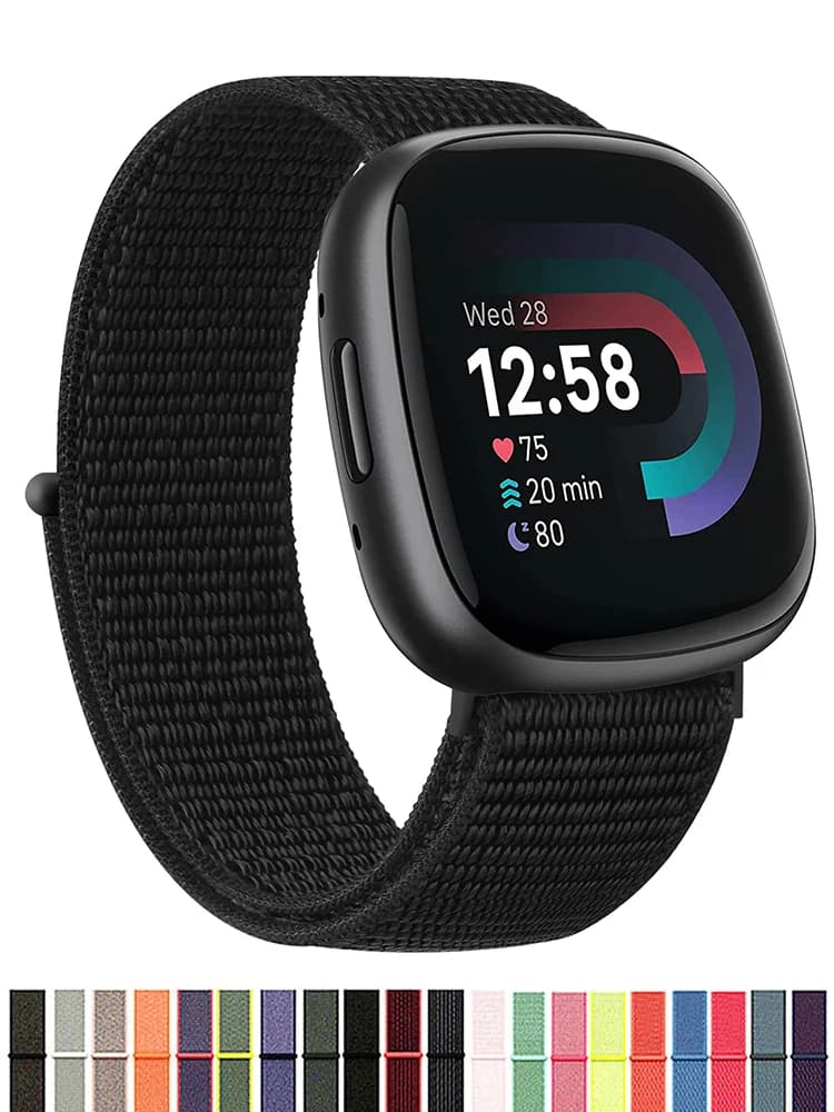 Fitbit Versa 4 3 Strap Nylon Strap Bracelet Replacement Smart Watch Soft and Breathable Sport Belt Fitbit Sense 2 Band