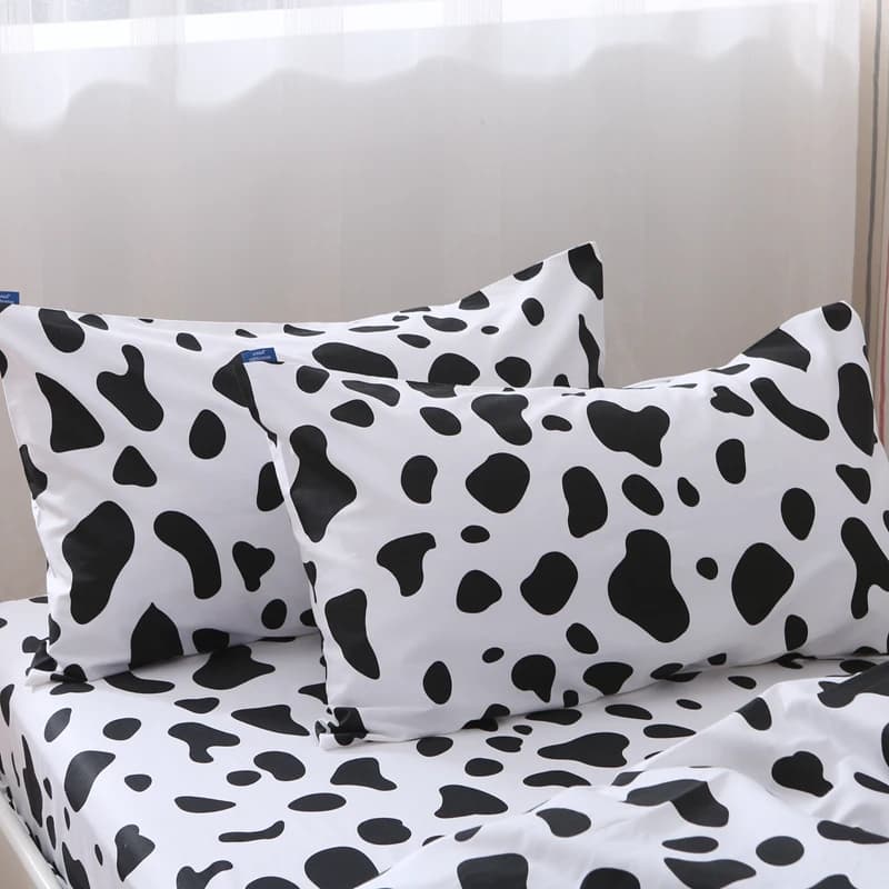 Fodere per cuscino in puro cotone spesso, stampa leopardata, per adulti, singole, personalizzate, con pois, in flanella di cotone, per letto
