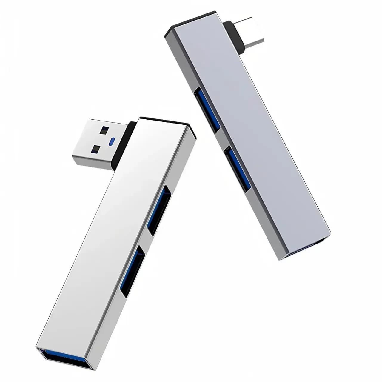 USB Hub C 3.0 Type C 3.1 four-door multifunction, USB adapter OTG, compatible with various computer devices