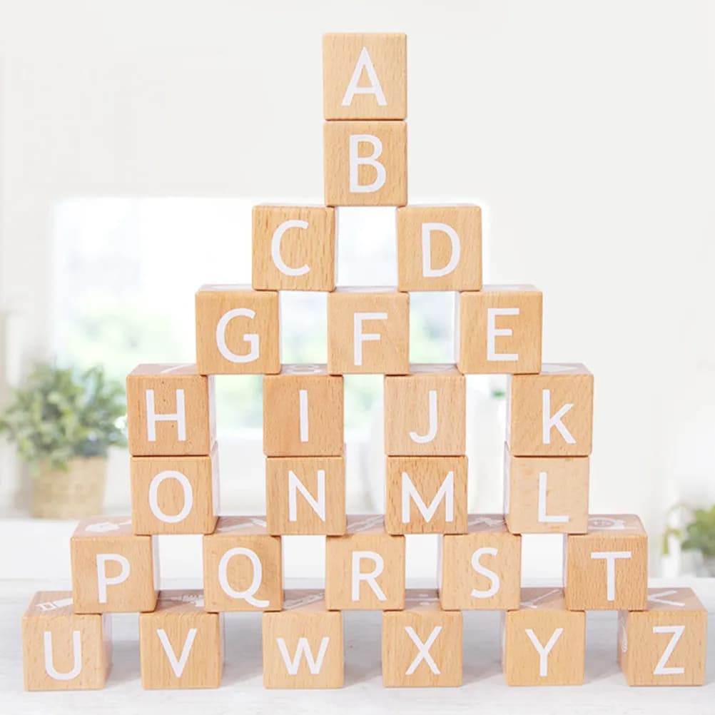 Set di 26 Grandi Lettere e Numeri in Legno, Strumento Educativo per Bambini, Colori Vivaci, Lavorazione Raffinata, per Aula e Bagnetto