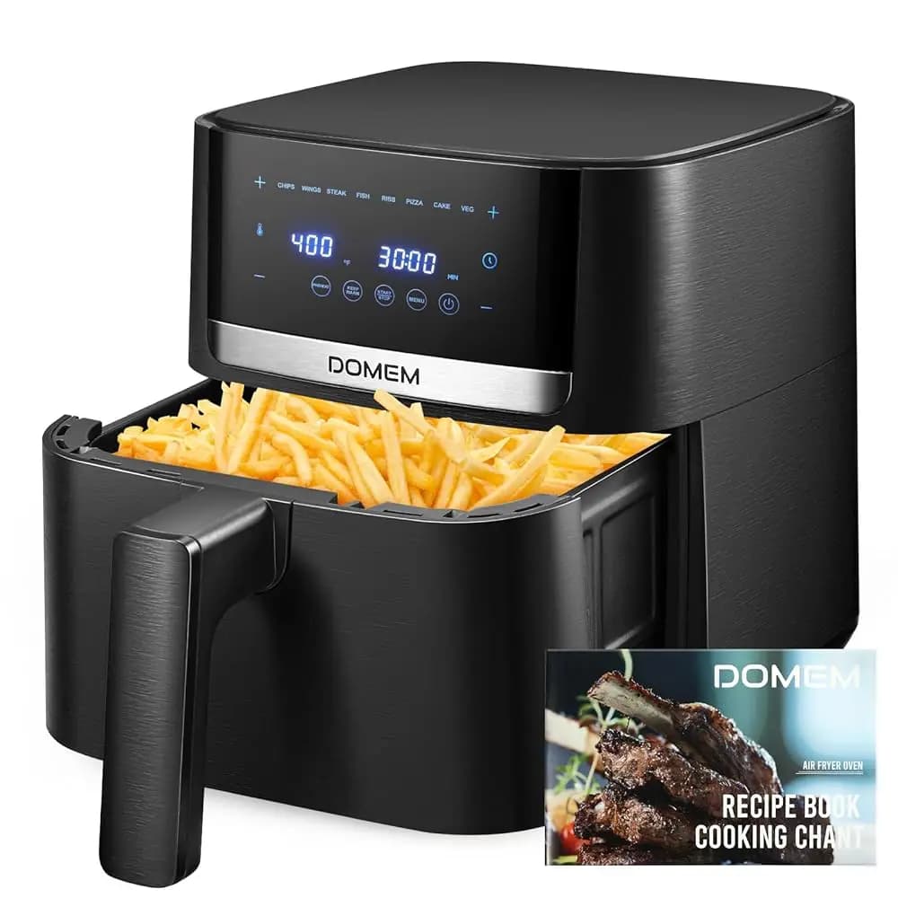 Friggitrice ad Aria da 4,2 Litri, Forno Multicooker 8-in-1 con Cestello Antiaderente, Friggitrice ad Aria con Funzione Preimpostata, Fornello per Cucina Sana e a Basso Contenuto di Olio