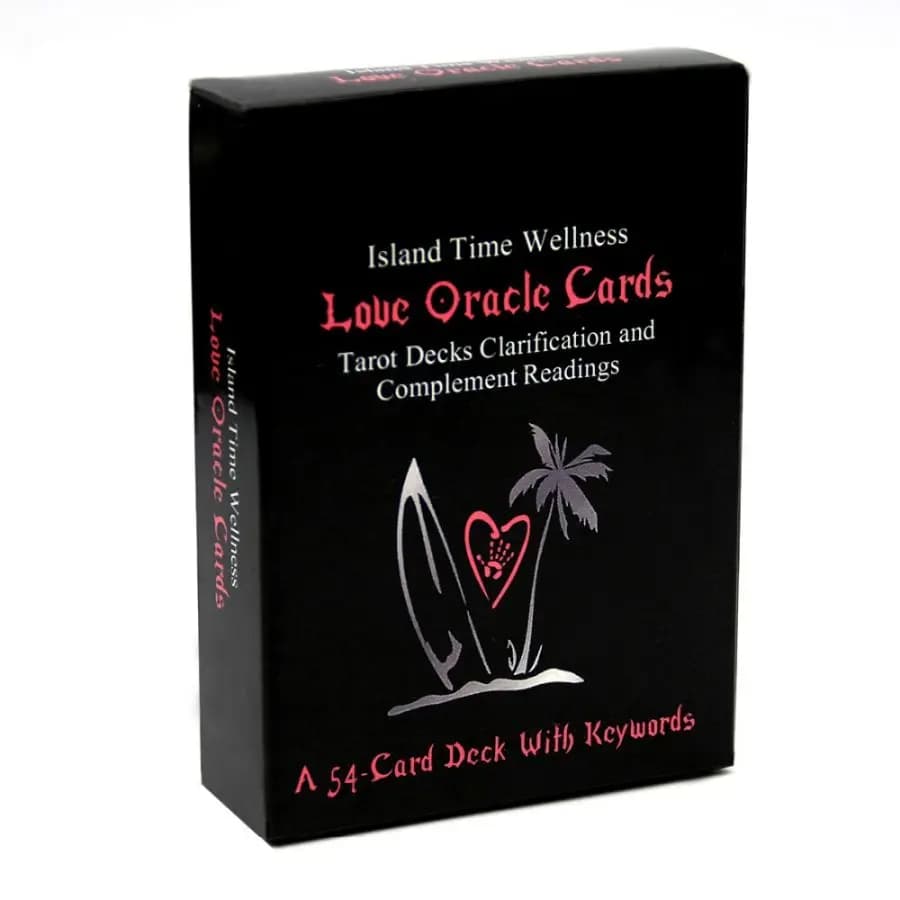 Island Time Wellness Love Oracle Cards Mazzi di tarocchi Chiarificazione e complemento Letture un mazzo di 54 carte con giochi di parole chiave