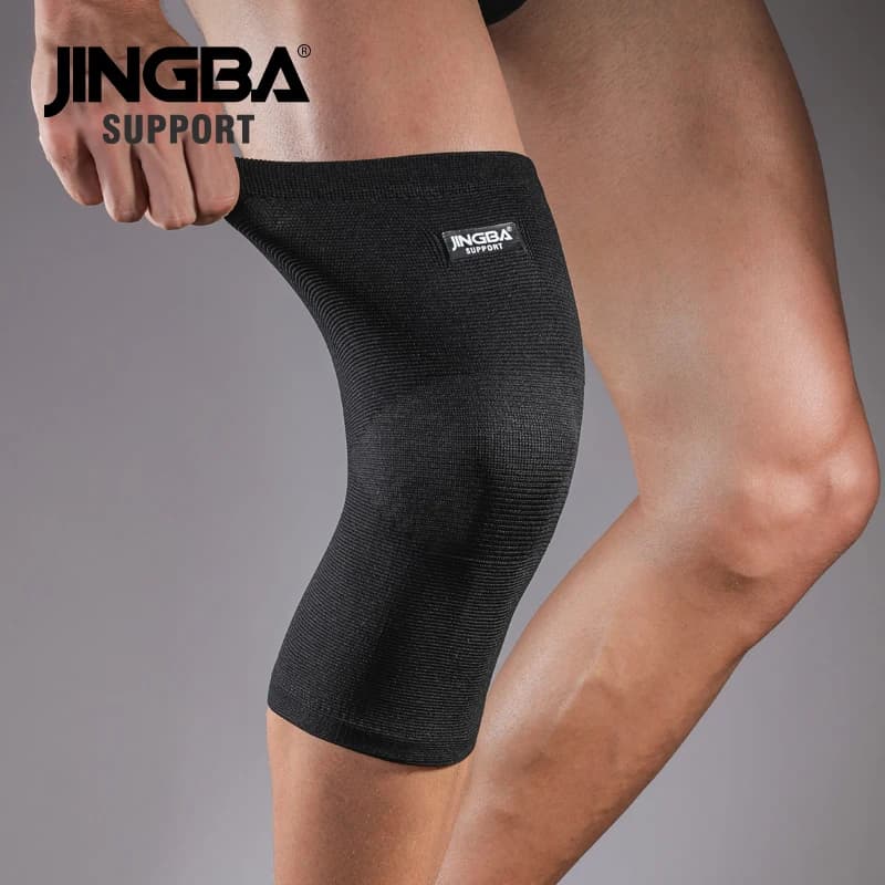 SUPPORTO JINGBA 1 pezzo Ginocchiera in nylon elastico Sport all'aria aperta Ginocchiere da basket Ginocchiera Protezione di sicurezza Rodillera Deportiv