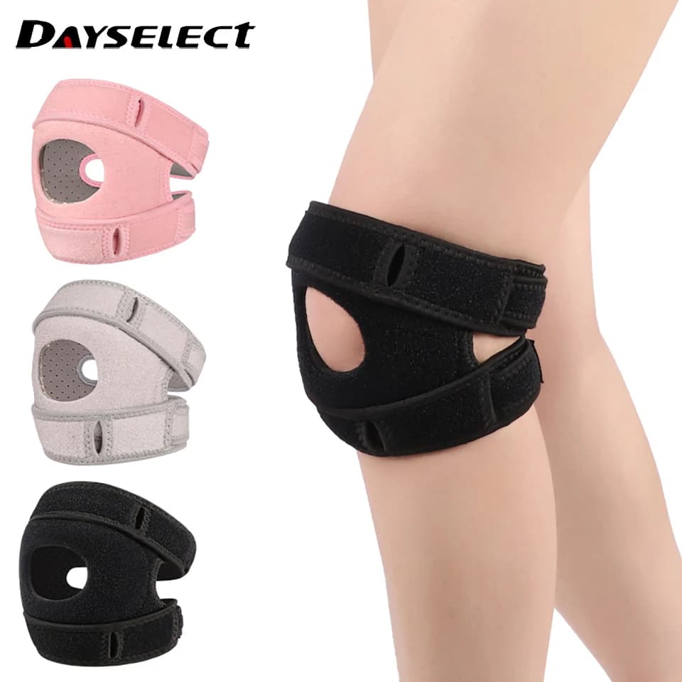 1 pz sporty knee pads breathable shock absorption silicone hiking outdoor double compression menisco rotula running rope to jump