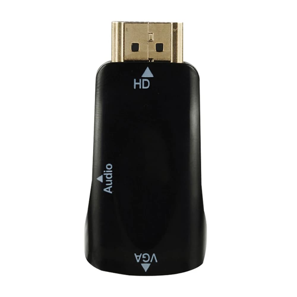 HDMI compatible 1080P HD cable convertor adapter to VGA 3.5 mm audio jack for laptop tablet with audio cable