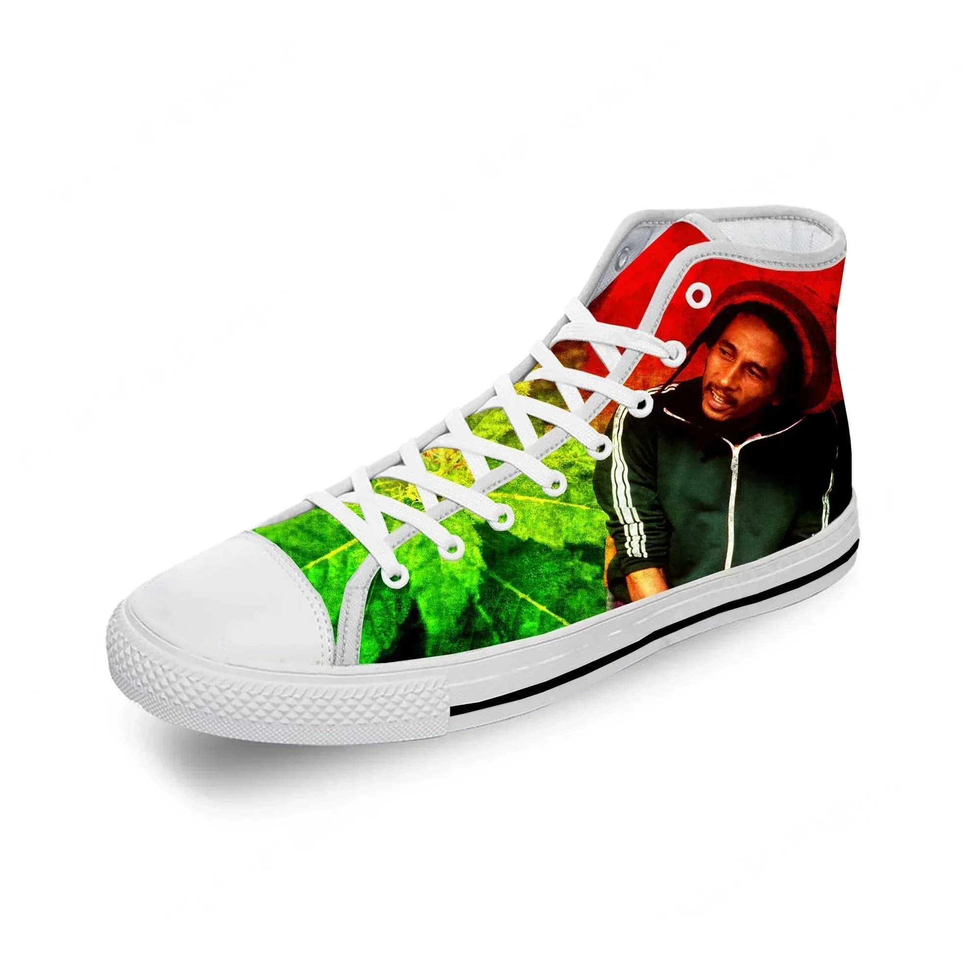 Bob Marley Reggae Star Music Rock Fashion Sneakers casual High Top Leggere e traspiranti Scarpe di tela da uomo e da donna stampate in 3D