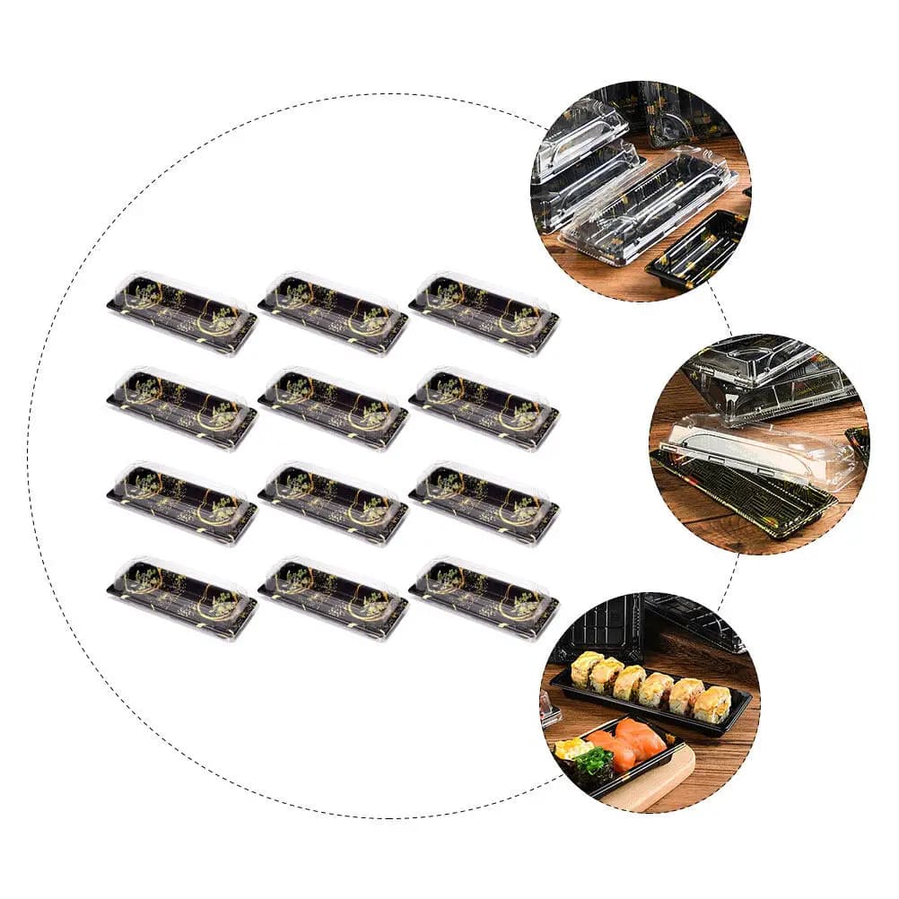 20 Pezzi Contenitori per Sushi Resistenti Senza Odore, Adatti per Asporto, Consegna e Catering, Scatole in Plastica per Alimenti