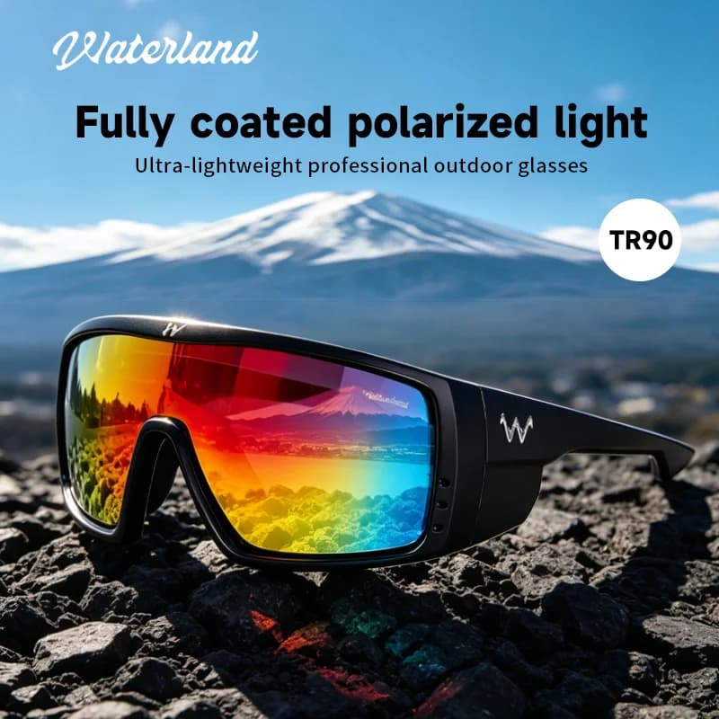 Waterland TR90 Polarized Sunglasses UV400 Protection Ultra Light Outdoor Sports Glasses for Running Climbing Mountain Fishing