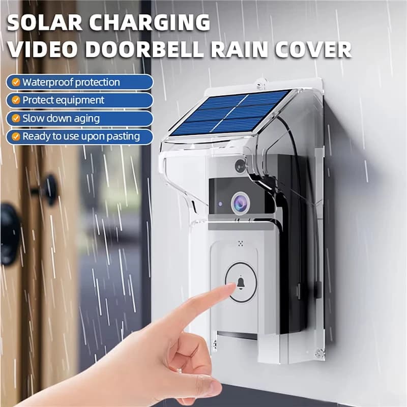 Campanello Wireless da Esterno Impermeabile con Telecamera Solare, Spioncino Digitale WiFi, Citofono Smart per Casa, Videocitofono