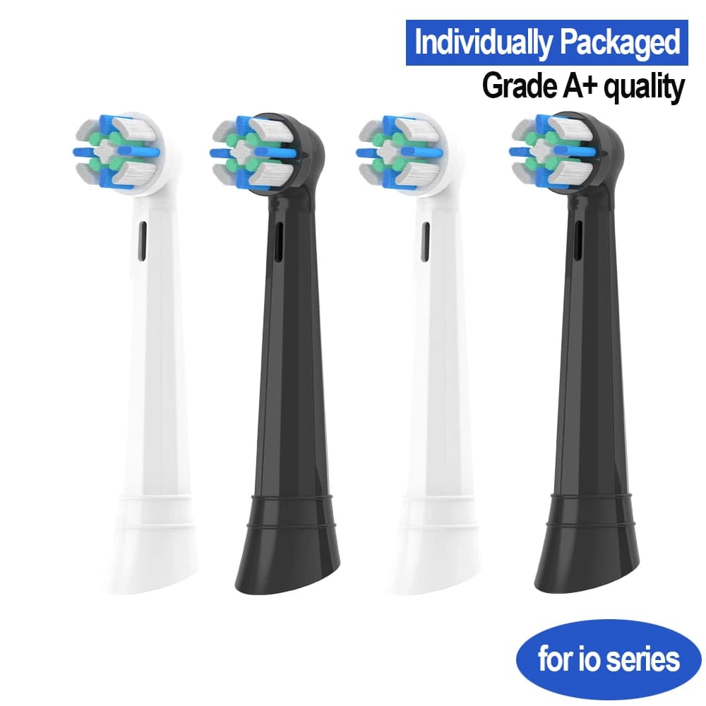 Replacement heads for toothbrush compatible with Oral B iO, level A heads for iO 2/3/4/5/6/8/9/10, individually packaged