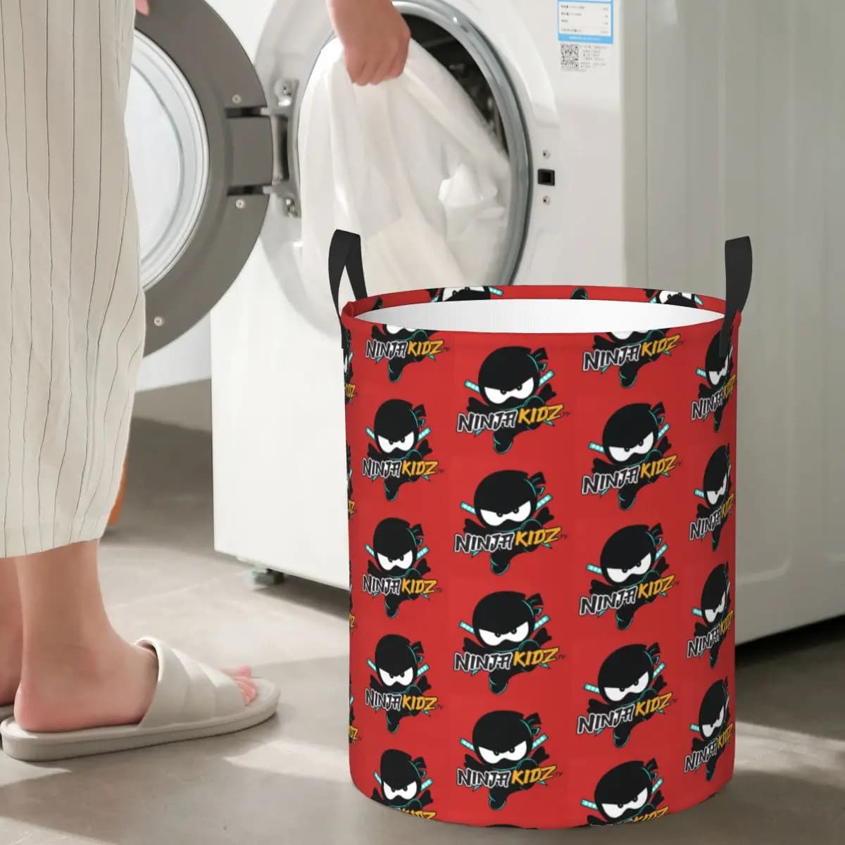 Ninja Kidz Cestini portabiancheria pieghevoli Vestiti sporchi Giocattoli Cestino portaoggetti Borsa organizer per la casa