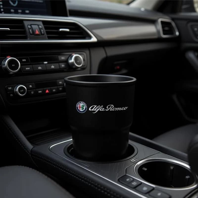 For Alfa Romeo Spider Giulietta 155 156 159 Mito Giulia Brera 166 147 GT Plastic Car Inner Trash Can Storage wheelcap