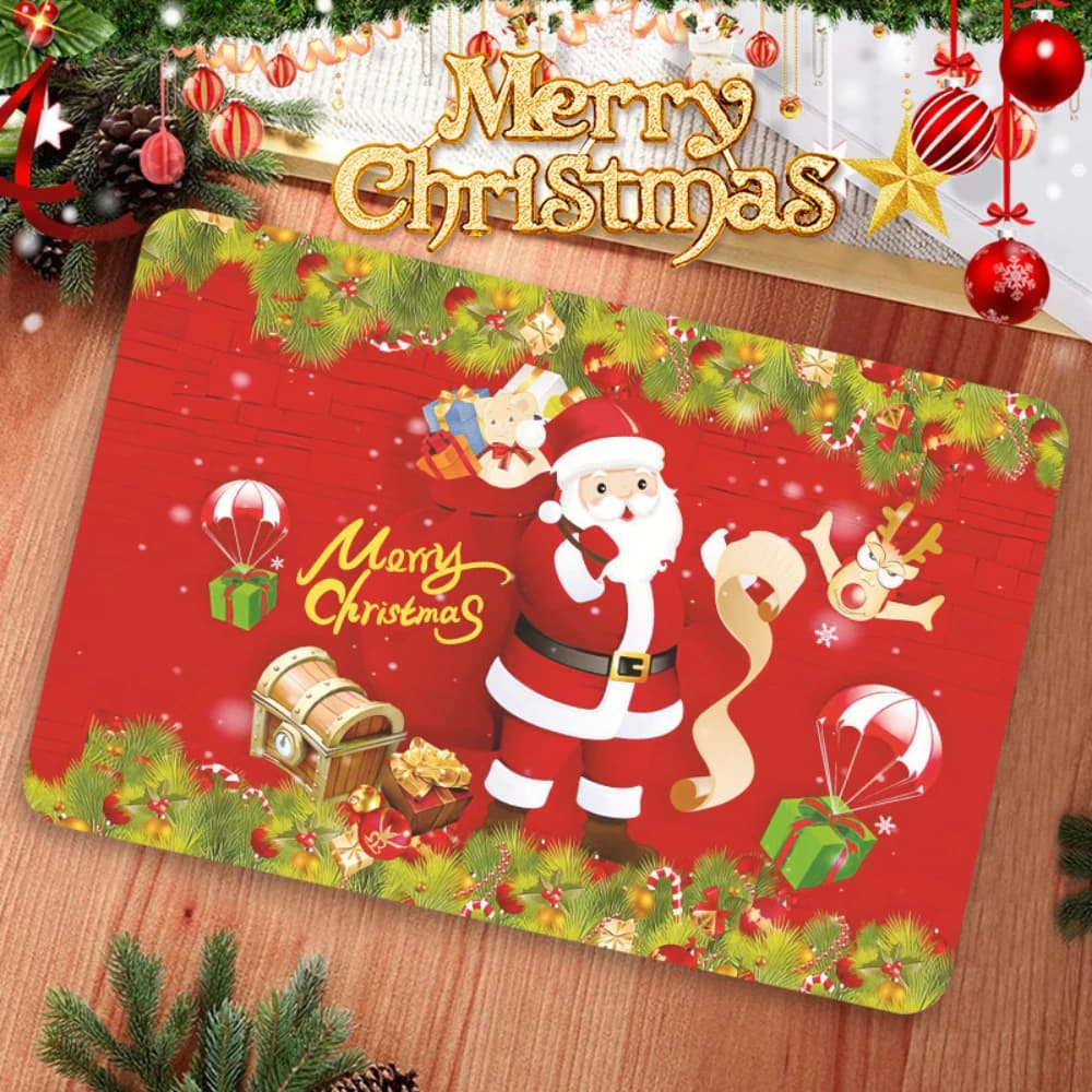 1pcs Christmas Door Mat Santa Claus Outdoor Carpet Merry Christmas Decorations for Home 2025 Navidad Xmas Ornament New Year 2026