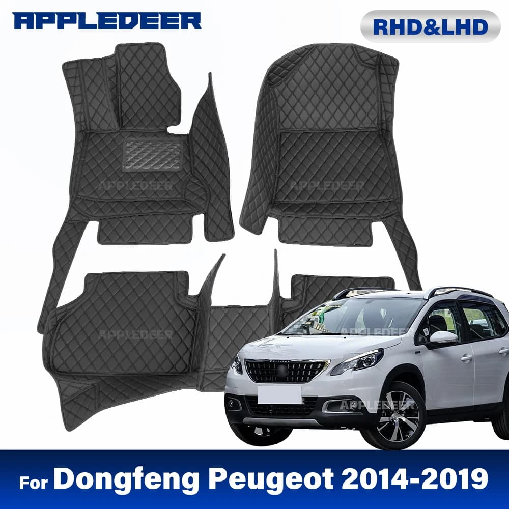 Tappetini per auto per Peugeot 2008 2014 2015 2016 2017 2018 2019 Tappetini per auto personalizzati Copertura per tappeti per auto Interni
