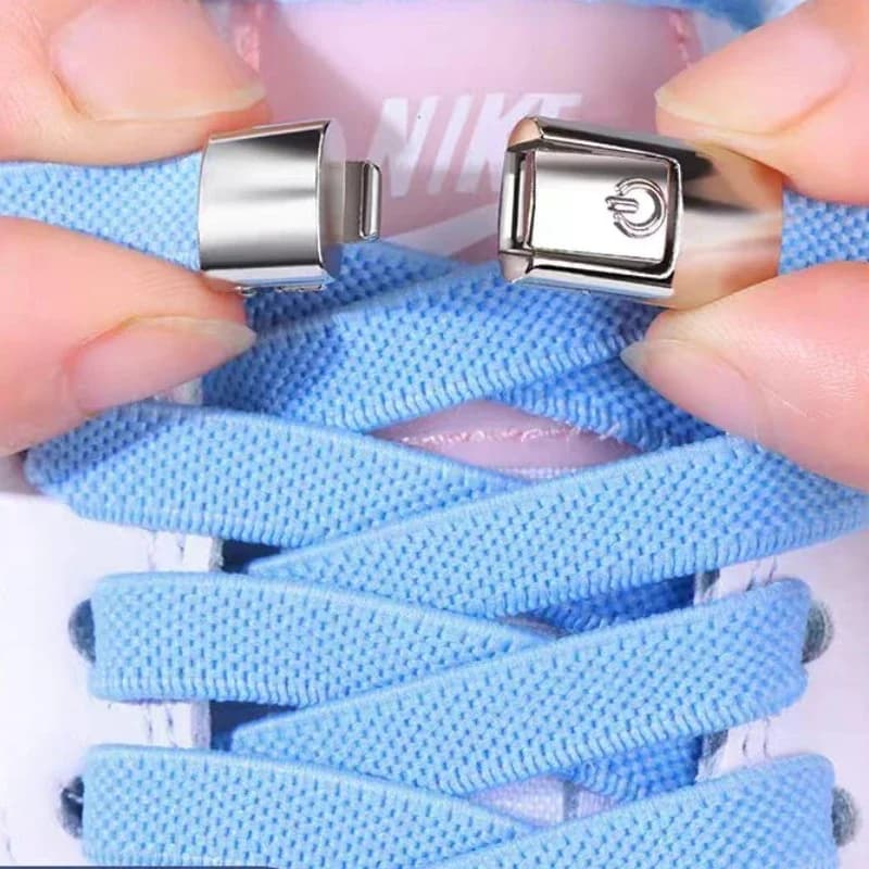 Lacci colorati con chiusura a pressione senza lacci Lacci elastici Sneaker 8MM Appartamenti allargati Senza lacci Lacci per scarpe Scarpe per bambini per adulti