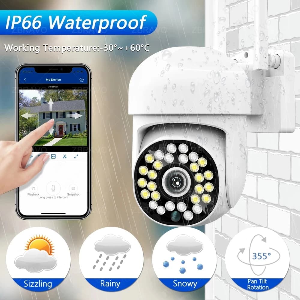 2MP 1080P a colori Yoosee APP Telecamera dome IP PTZ wireless a colori AI Rilevazione umanoide Sicurezza domestica CCTV Baby Monitor