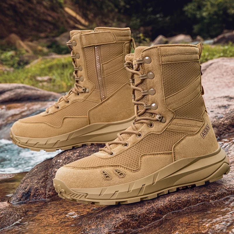 Men Boots Desert Tactical Boots High Top Outdoor Hiking Shoes Ankle Work Safty Sneakers Climbing shoes