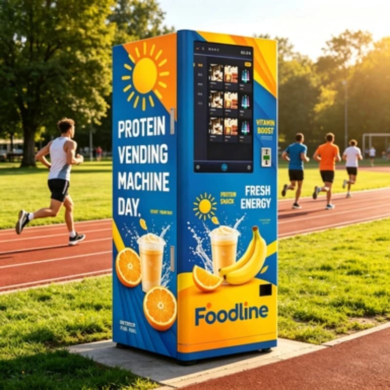 FOODLINE Touch Screen Protein Shake Vending Machine Self Service Protein Powder Dispenser Gym Equipment