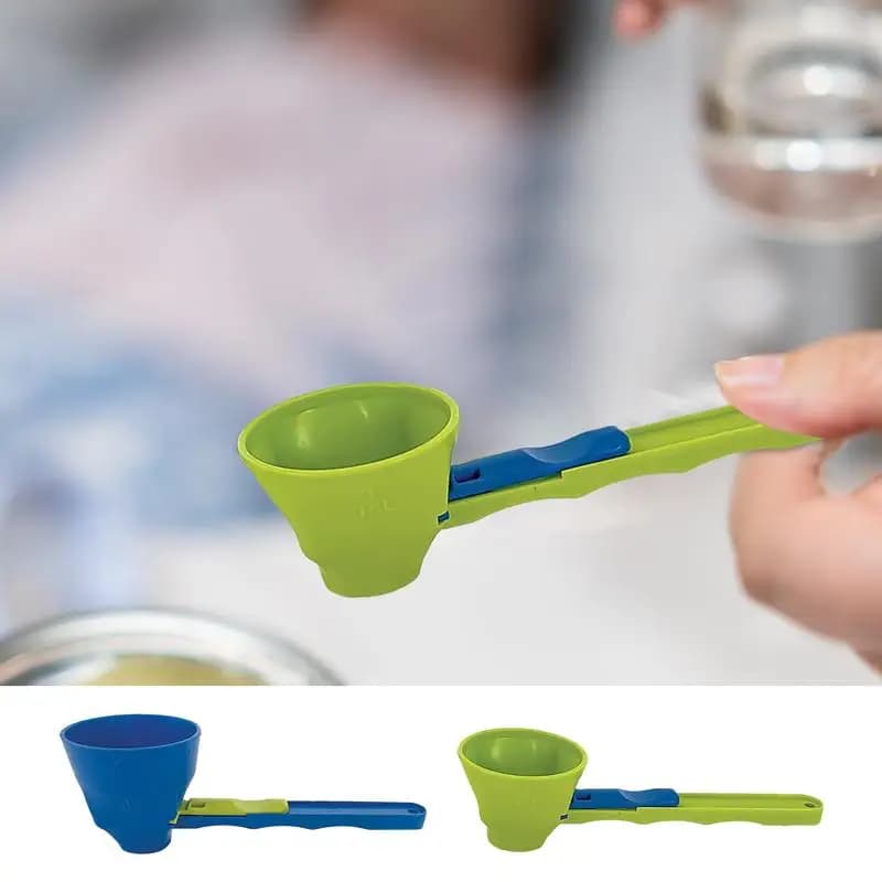 Funnel powder dispenser, Creative funnel spoon, without spill, powder protein measurement, baby formula, refill water bottle spoon