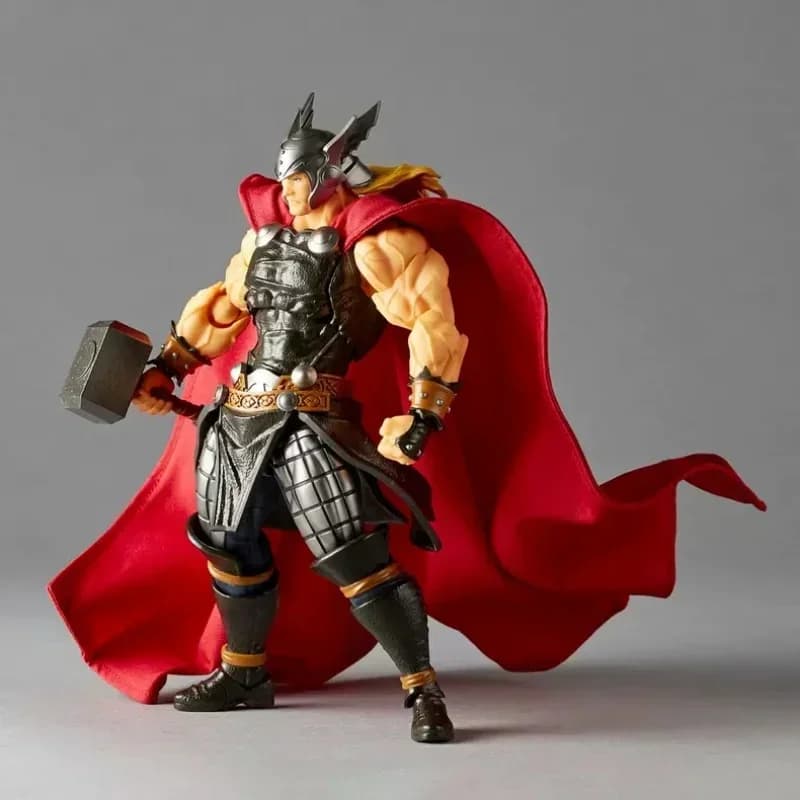 Disponibile - Action Figure Thor Revoltech Kaiyodo Versione Migliorata - Statuetta Anime Thor KO - Decorazione da Scrivania per Compleanno