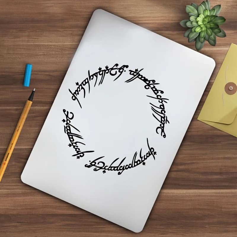 Adesivi Magic Movie Elf Circle, ispirati alle decalcomanie artistiche in vinile Fantasy Literature, adesivi rimovibili per laptop, decorazioni per auto