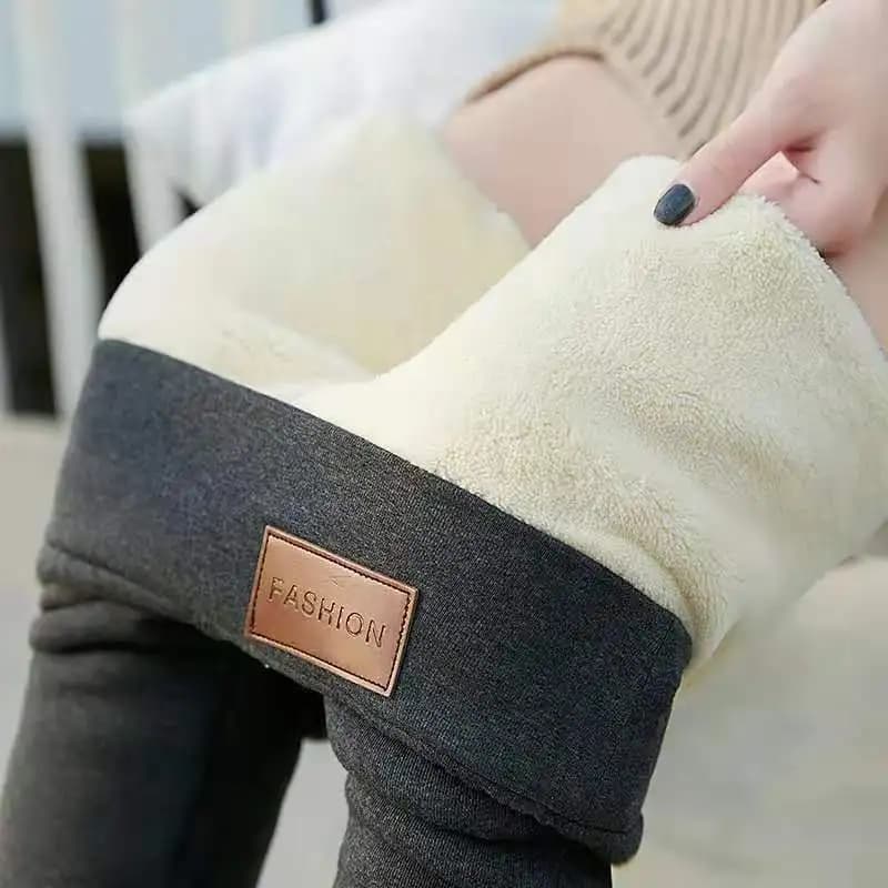 Leggings termici invernali da donna a vita alta tinta unita moda nero elastico autunno velluto leggings comodi addensare pantaloni caldi
