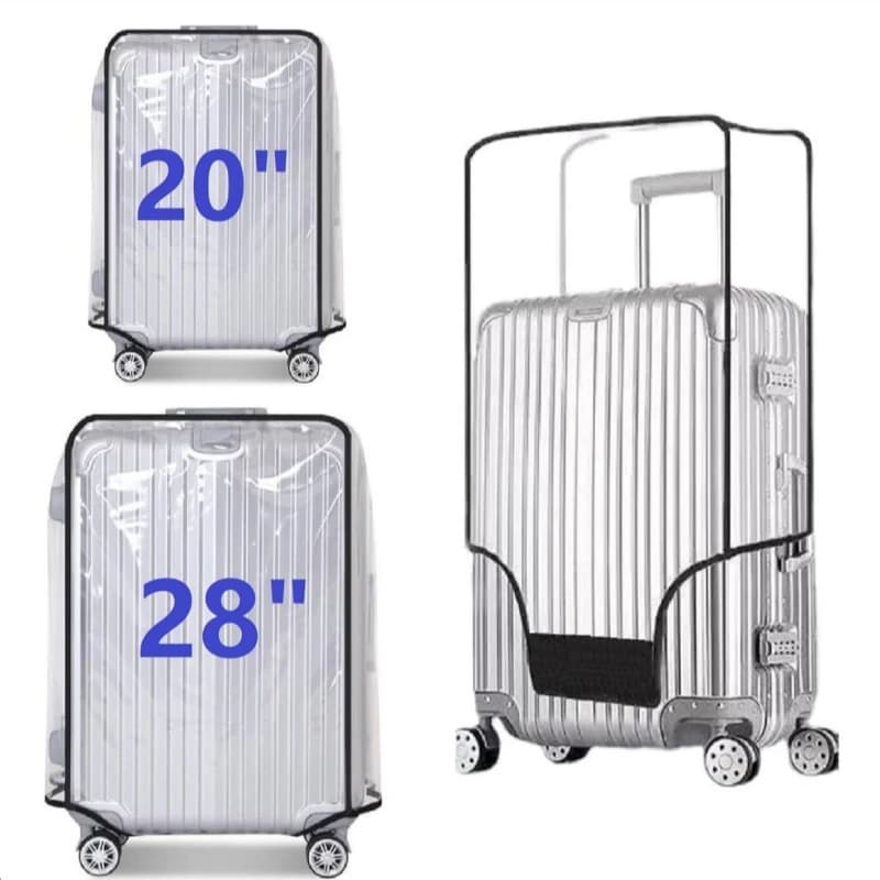 Copertura antipolvere per valigia con ruote impermeabile Protezioni per valigia in PVC trasparente Coperture per bagagli trasparenti Custodia da viaggio antipolvere