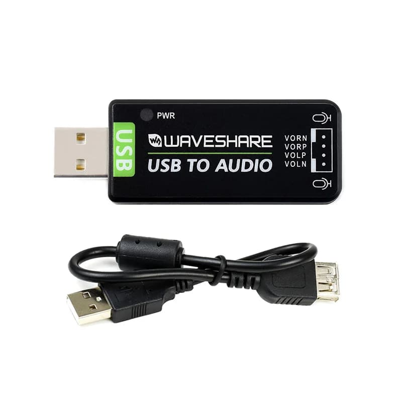 Driver Free USB to Audio Sound Card Plug and Play Compatible with Raspberry Pi Jetson Nano