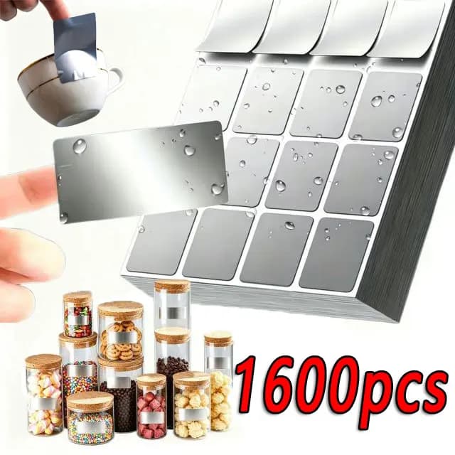 1600 Pcs Reusable Oil Resistant Labels, Removable Temporary Sticky Notes for Organizing Storage Boxes Moving Office and Home Use