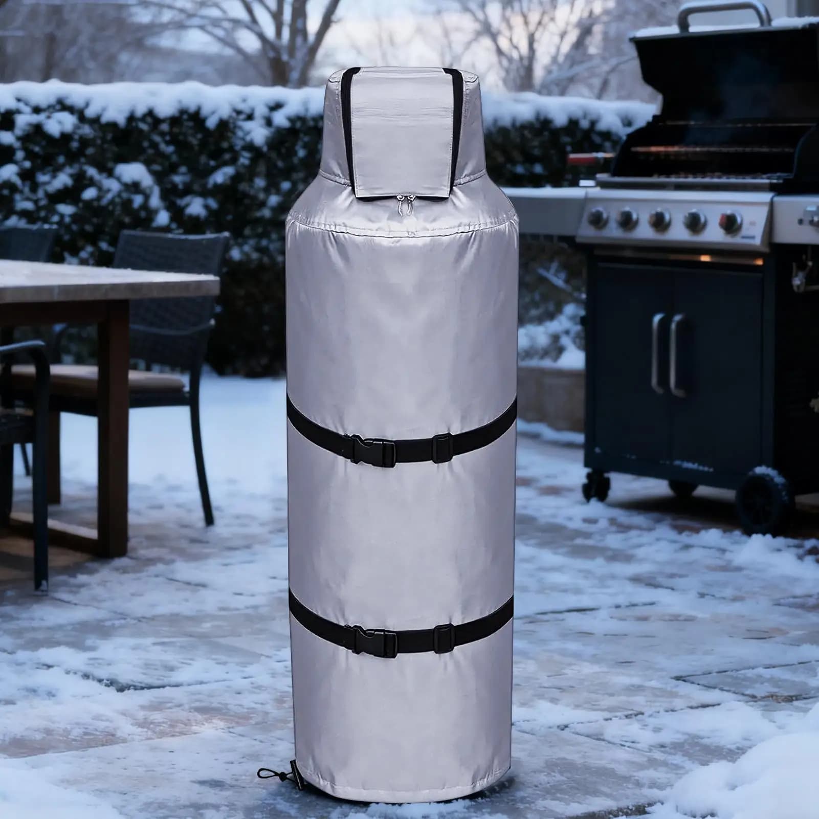 Copertura Invernale per Serbatoio Propano 100lb, Protezione Termica per Bombole di Gas, Copertura Rinforzata per Serbatoio Propano per Campeggio all'Aperto, Barbecue e Industria