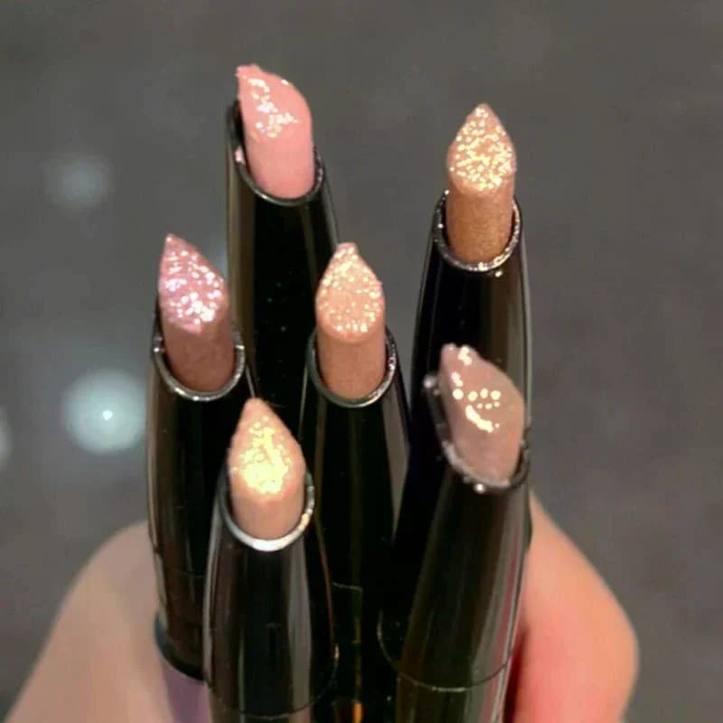 HERORANGE Pearlescent Eyeshadow Stick Pencil Glitter Eyeshadow Makeup Waterproof Shimmer Silkworm Liner Pen Cosmetics Makeup