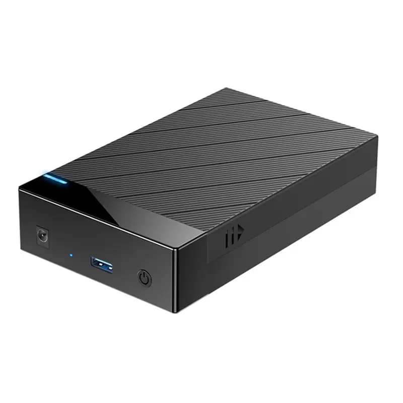 ABZZ-2.5/3.5 Inch HDD Case External Hard Drive Box For Laptop Support 22TB Hard Drive Enclosure 5Gbps High Speed Adapter D