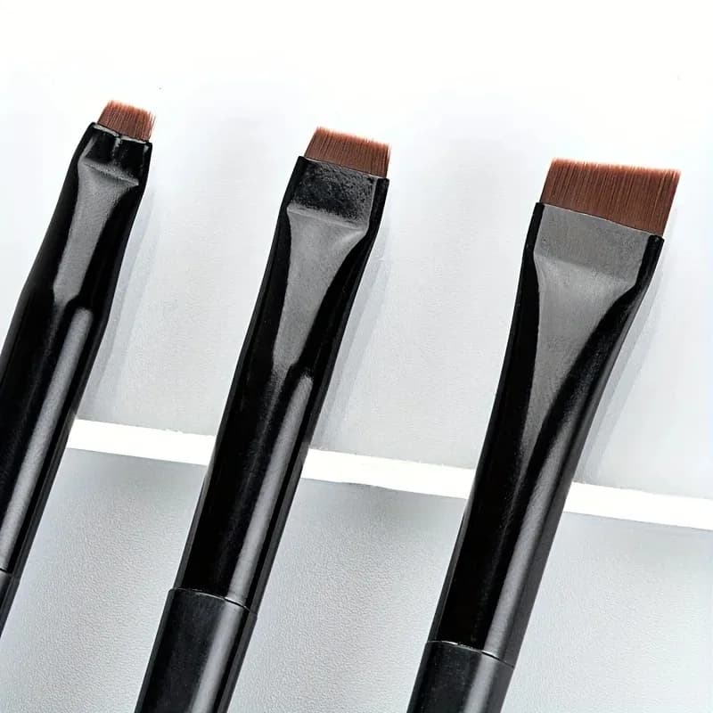 3 piece makeup brush set, blade eyeliner brush, eyebrow brush with fine oblique head, eyeliner brush, ultra-thin eye shadow brush, b makeup