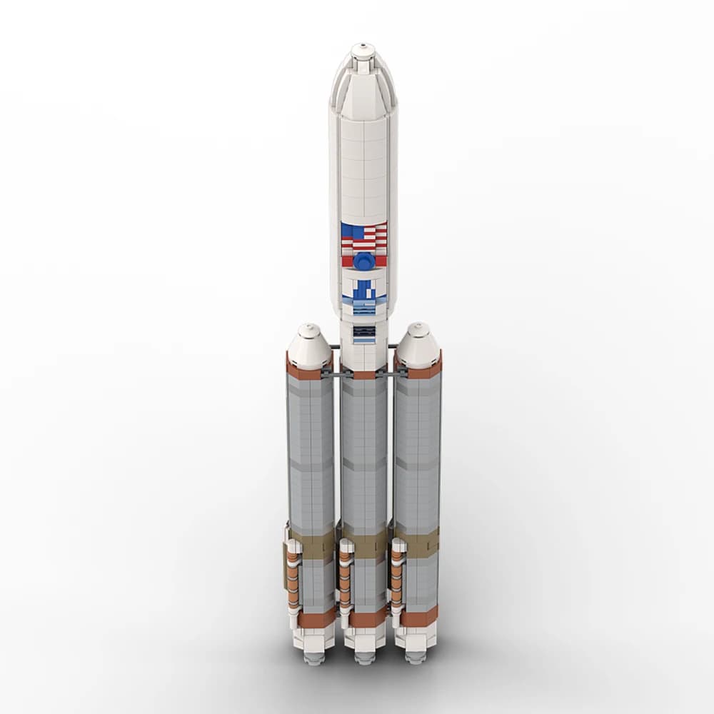 Gobricks MOC 1:110 Atlas Rocket Building Blocks V Heavy Launch Vehicle Spacecraft Carrier Brick Model Assemble Toy DIY Kid Gift