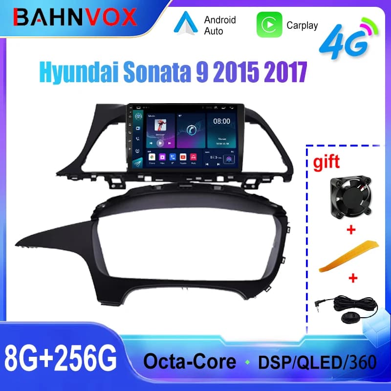 Android Autoradio Navigazione GPS Lettore video multimediale per Hyundai Sonata 9 2015 2017 Schermo registratore a nastro stereo