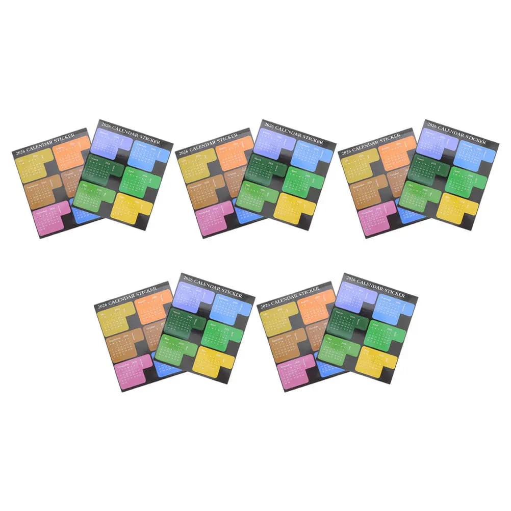 5 Set di Etichette Adesive Vibranti per Calendario, Adesivi per Pianificazione Mensile per Quaderni, Diari, Scrapbook, Scuola, Ufficio