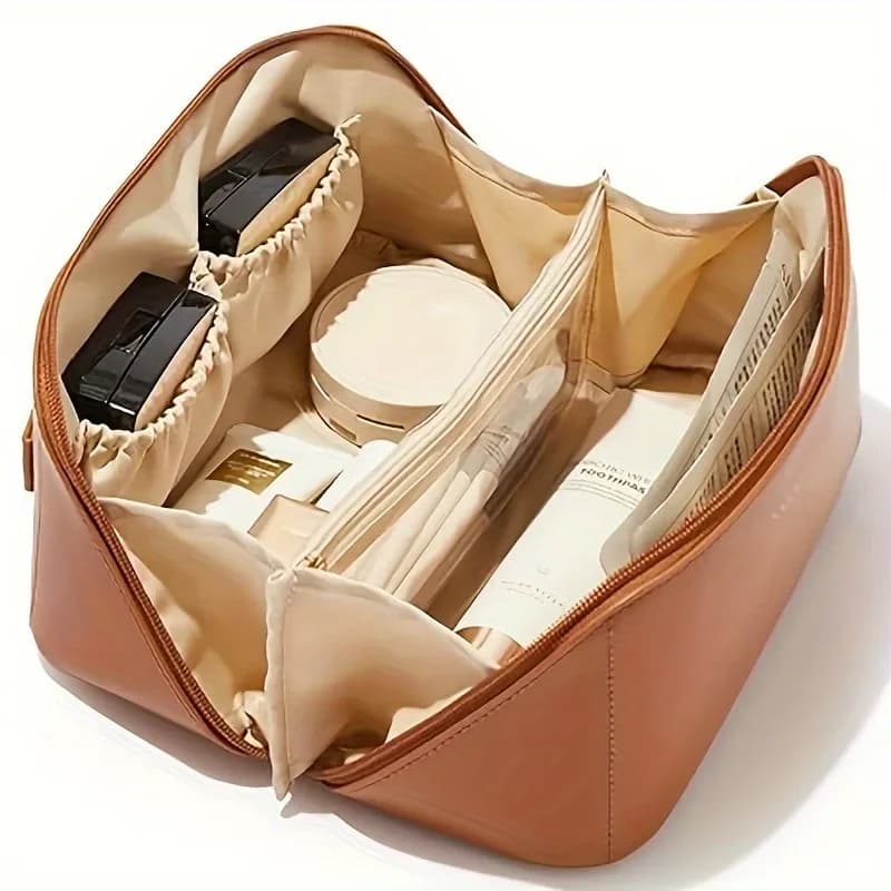 1 Piece Waterproof Large Capacity Portable Toiletry Bag with Divider Handle and Organizer Function
