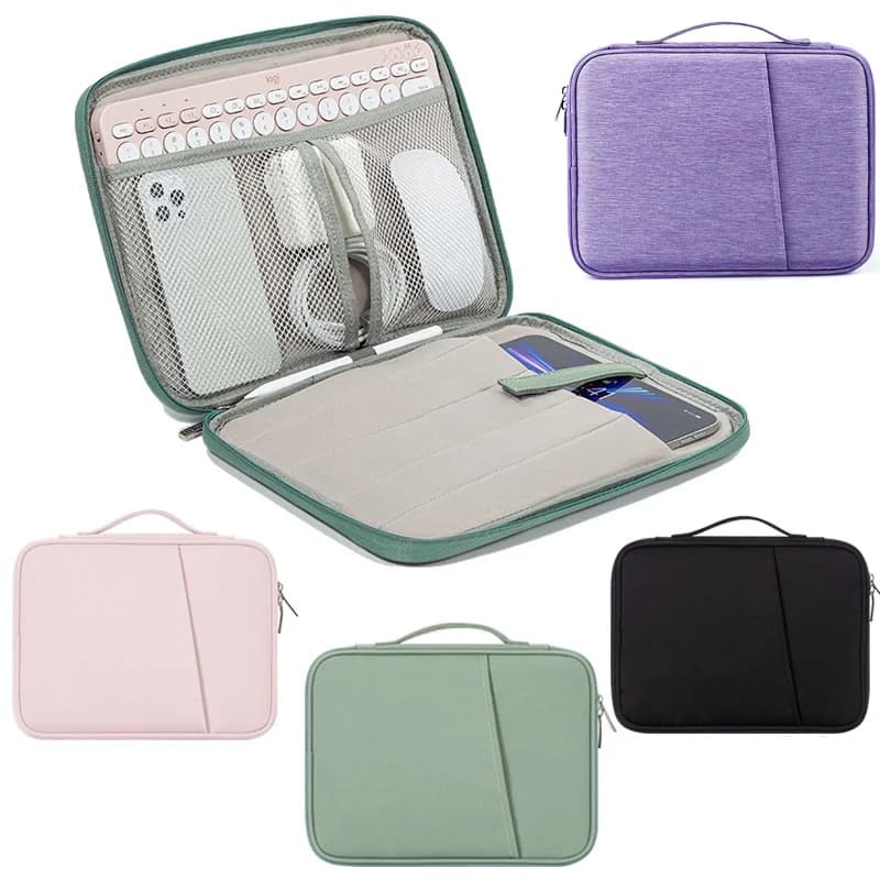 Adatto per borsa per iPad Borsa per tablet Custodia per laptop Custodia imbottita Borsa per trasporto a mano per viaggi d'ufficio aziendale Slim L