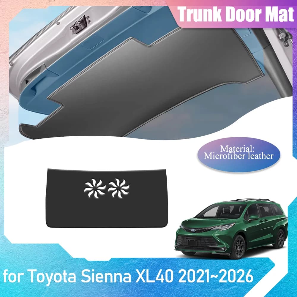 Trunk Door Mat for Toyota Sienna XL40 2021~2026 Tailgate interior Protection Pad Cargo Anti-dirty waterproo Cover Accessories