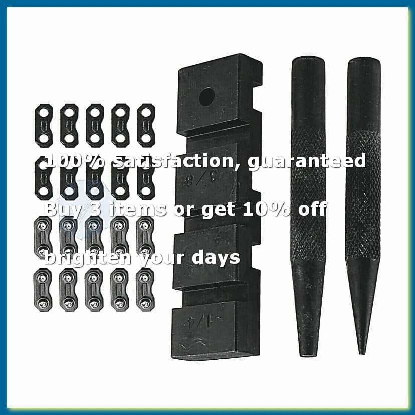 Pocket Chainsaw Breaker Chain Saw Repairing Tool Set 3PCS with 10 Sets 0.325in Joiner Link Repair